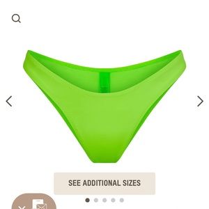 NWT SKIMS cheeky tanga bottoms in neon green